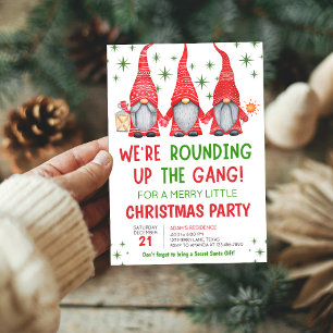 Gnomes Fun Fête de Noël Invitation