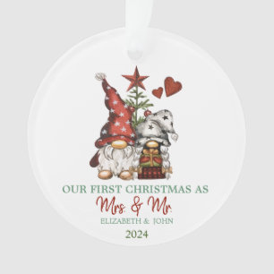 Gnomes mignons Pine Tree Notre premier Noël