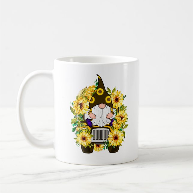 Gnomes Tournesol Camion Café Mug (Gauche)