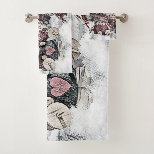 Gnomes vintages dans le dessin de neige (En situation)