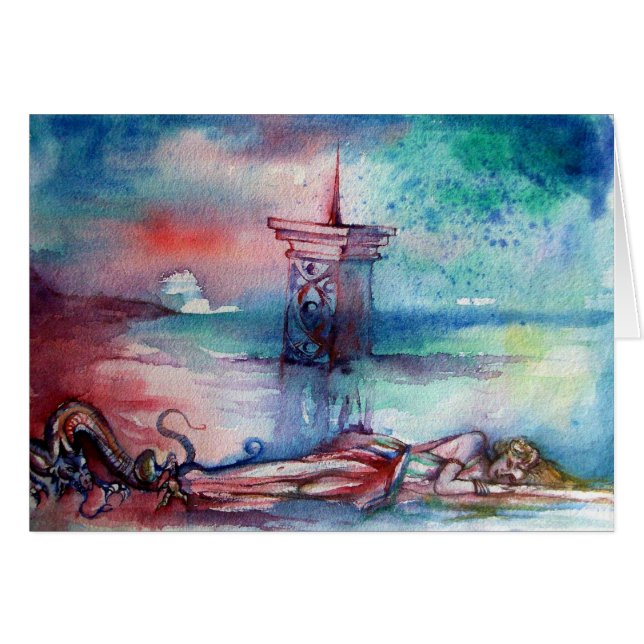 GNOMON ET DAME DE LA Légende Arthurienne DU LAC (Devant horizontal)