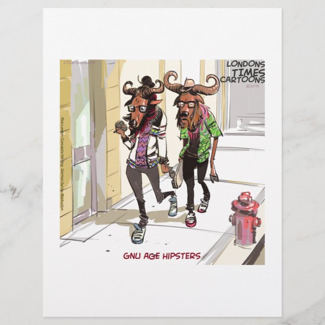 Gnou Âge Hipsters Drôle (Devant)