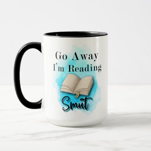 Go Away Je lis Smut 15oz Coffee Mug (Gauche)