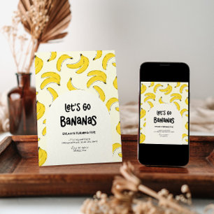 Go Bananas Anniversaire Fête Invitation