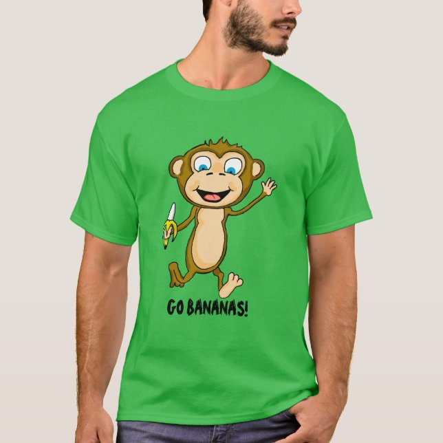 Go Bananas T-shirt noir pour hommes (Devant)