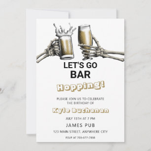 Go Bar Hopping Anniversaire Invitation de fête