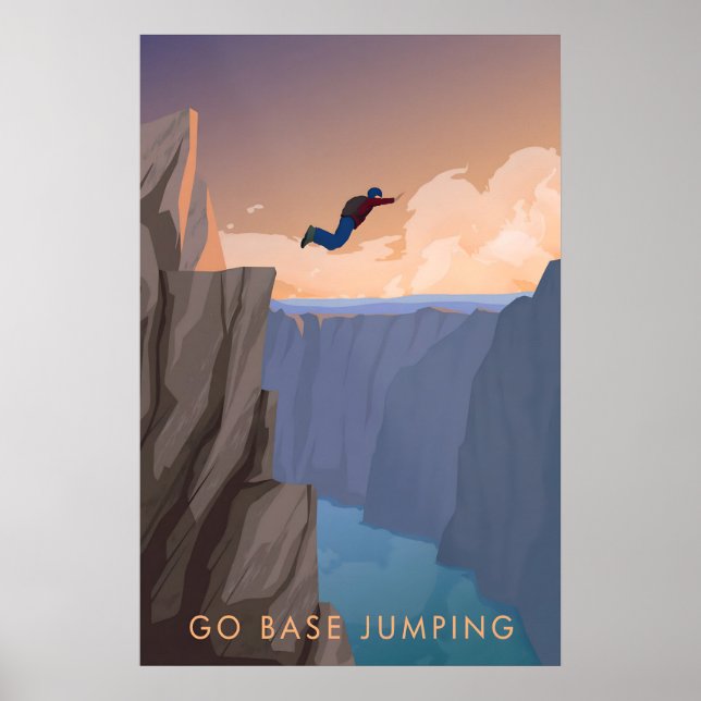 Go Base Jumping Travel Poster (Devant)