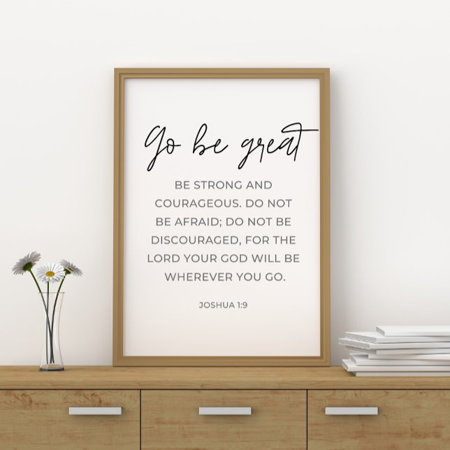 Go Be Great Sign, Bible Verse Poster (Créateur téléchargé)