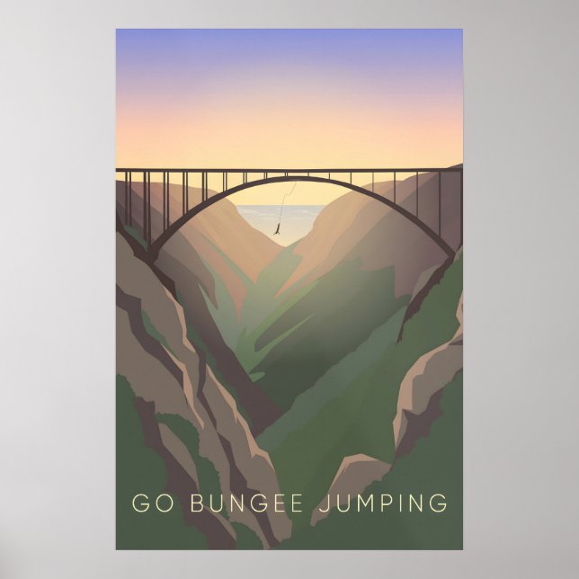 Go Bungee Jumping Travel Poster (Devant)