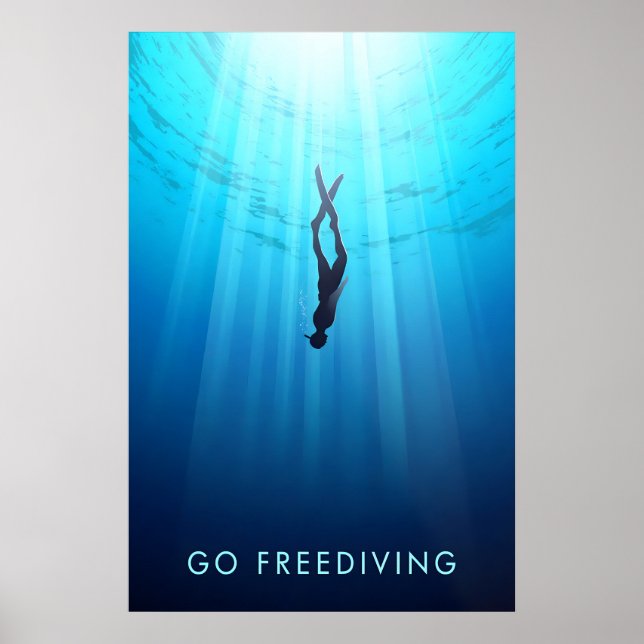 Go Freediving Travel Poster (Devant)