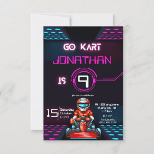 Go Kart Invitation d'anniversaire