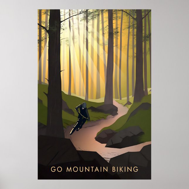 Go Mountain Biking Travel Poster (Devant)