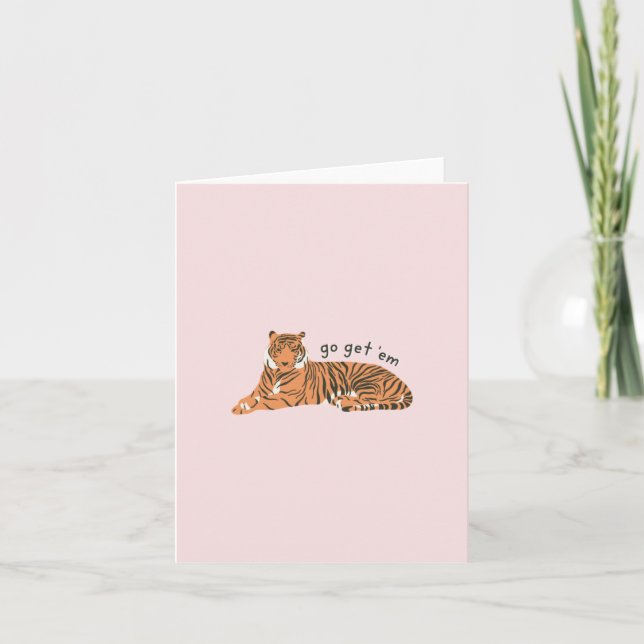 Go Obtenez 'Em Tiger- Carte d'encouragement (Devant)