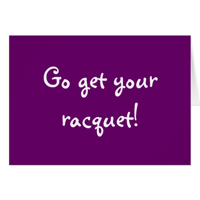 Go obtiennent votre raquette ! (Devant Horizontal)