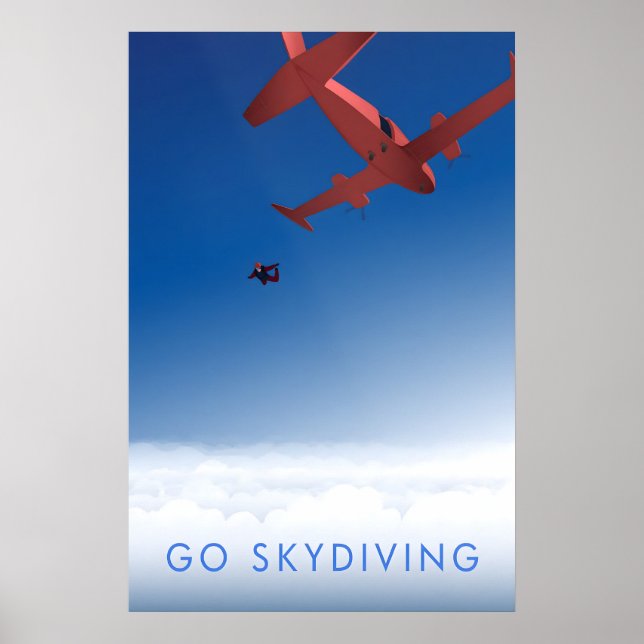 Go Skydiving Travel Poster (Devant)