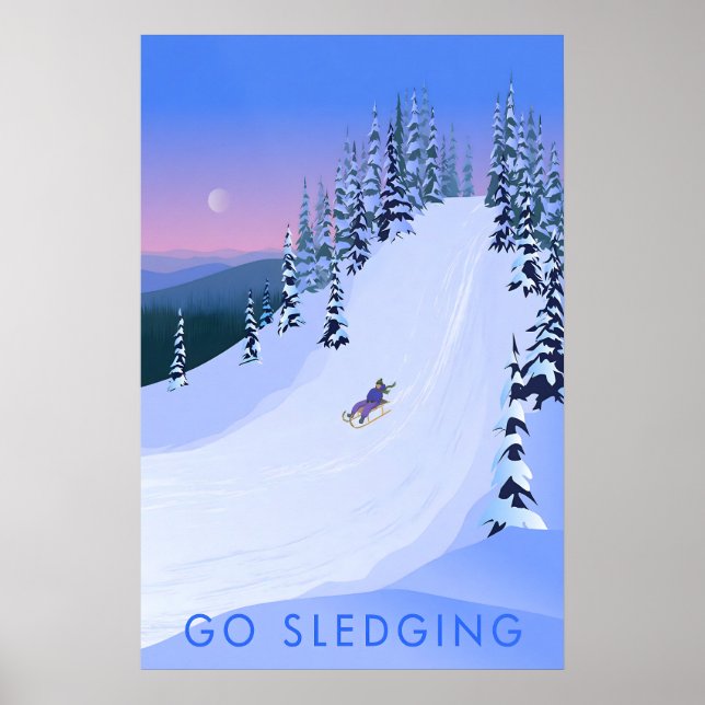 Go Sledging Travel Poster (Devant)