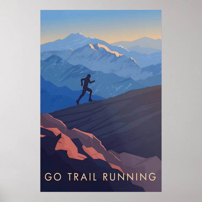 Go Trail Running Travel Poster (Devant)
