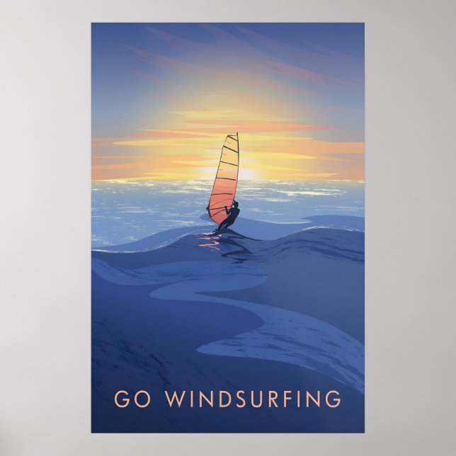 Go Windsurfing Travel Poster (Devant)