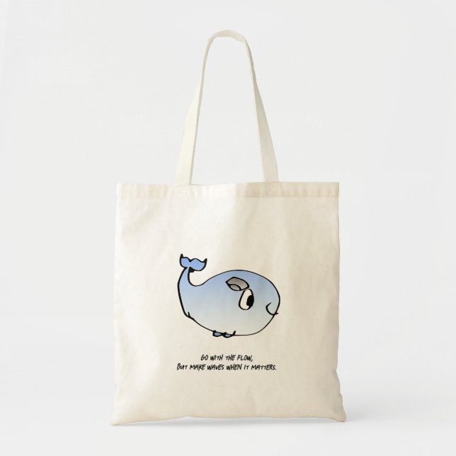Go with the flow - Whale Tote Bag (Devant)