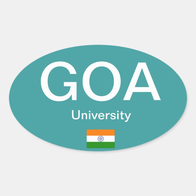 Goa University* (Inde) Autocollant ovale de style  (Devant)