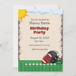 Goal! Football Frenzy Anniversaire Fête Invitation