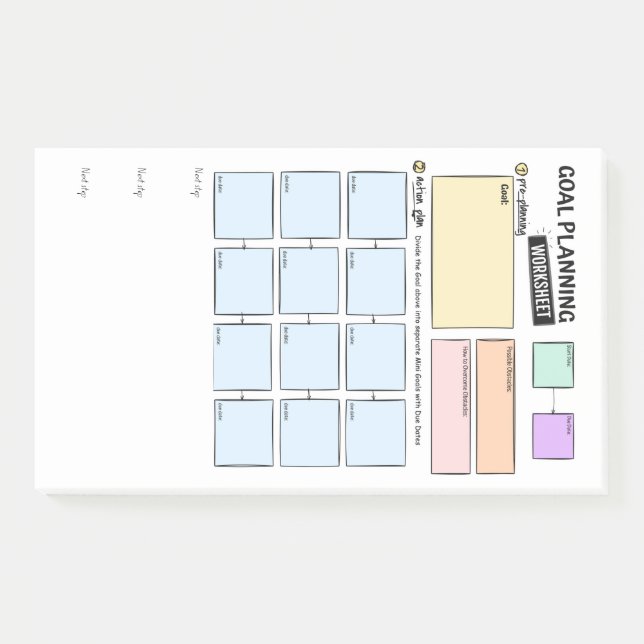 Goal planning for ADHD Post-It Notes (Devant)