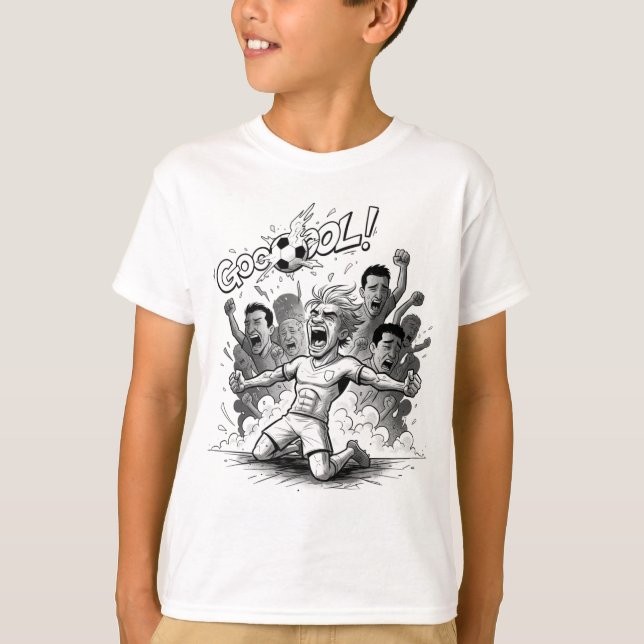GOAL! Soccer Celebration Kids T-Shirt (Devant)