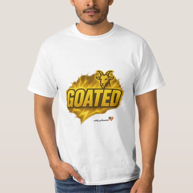 GOATED Power Graphic T-Shirt | Bold Lightning Moti (Devant)