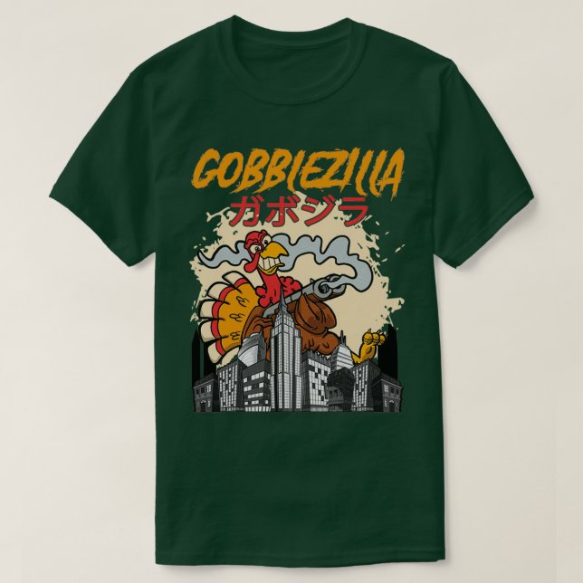 Gobblezilla Turquie Thanksgiving Classic TShirt (Design devant)