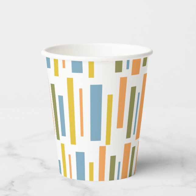 Gobelet en papier à motif rétro (Recto)