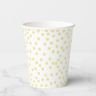 Gobelet en papier à pois jaunes