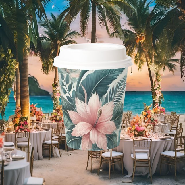Gobelet en papier avec couvercle essence tropicale (Créateur téléchargé)