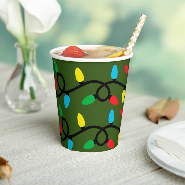 Gobelet en papier de 8oz Light Up The Holidays, co (Insitu)
