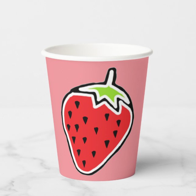 Gobelet en papier fraise (Recto)