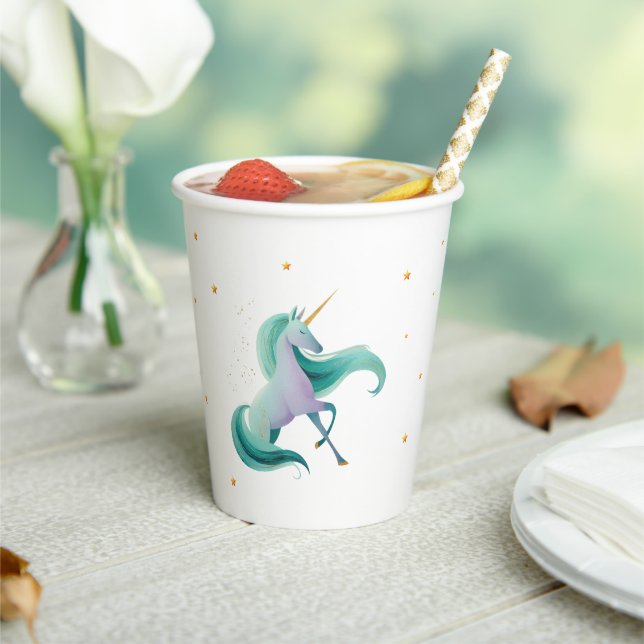 Gobelet en papier Licorne & Dragon – Fête Fantasti (Insitu)