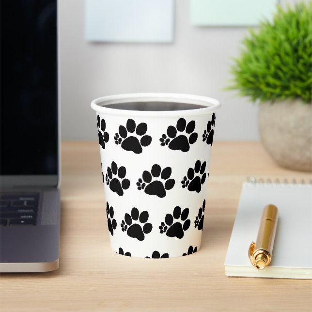 Gobelet en papier - Motif de patte polydactyle (Insitu)