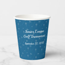 Gobelet en papier motif golf Corporate Blue Grey
