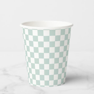 Gobelet en papier pour anniversaire à carreaux rét