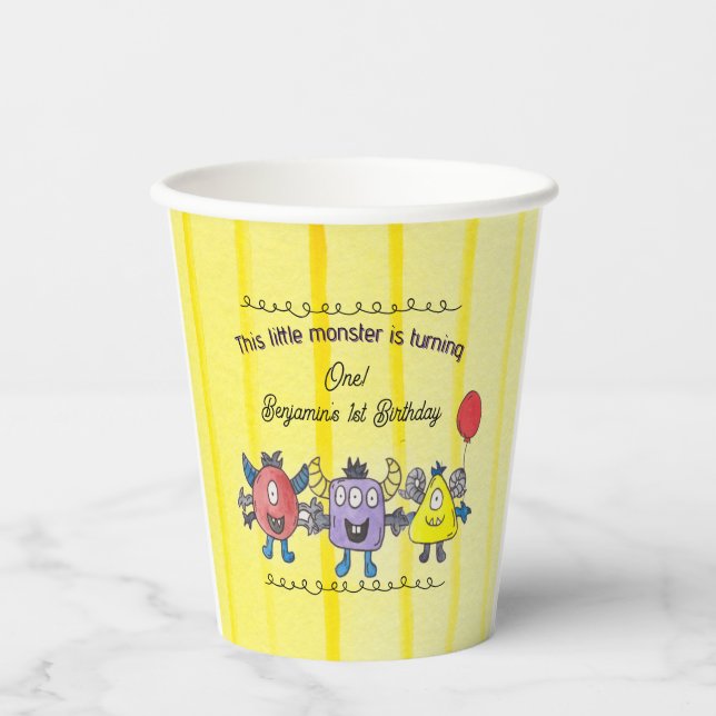 Gobelet en papier pour anniversaire de Trois Petit (Recto)
