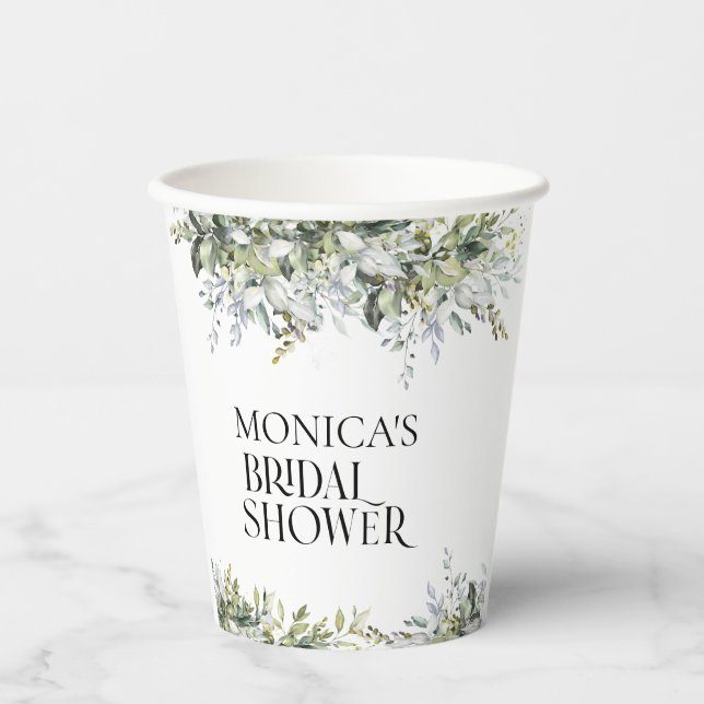 Gobelet en papier pour la douche de mariée Herbal  (Recto)