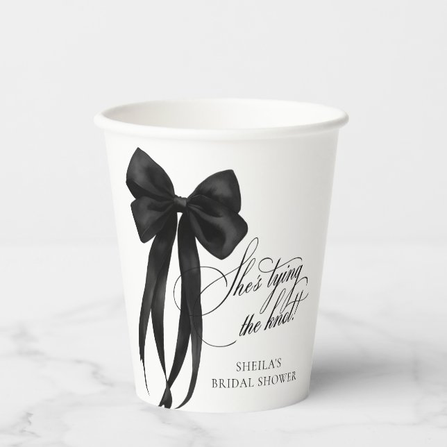 Gobelet en papier pour la fête de mariage à ruban  (Recto)