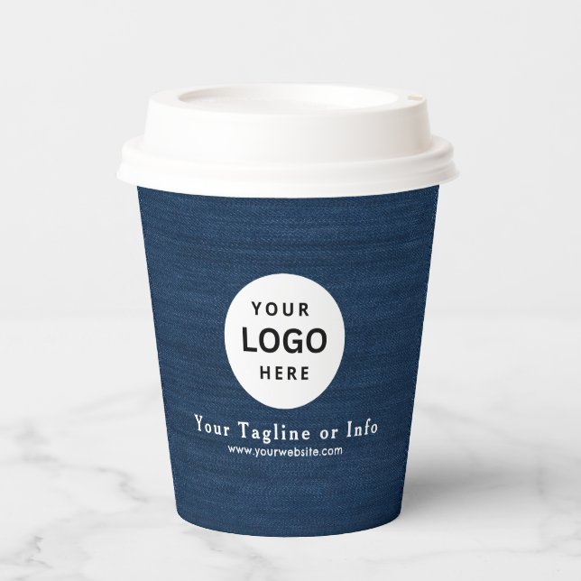 Gobelet en papier professionnel Logo d'entreprise (Recto)