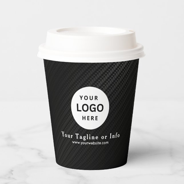 Gobelet en papier professionnel Logo d'entreprise (Recto)