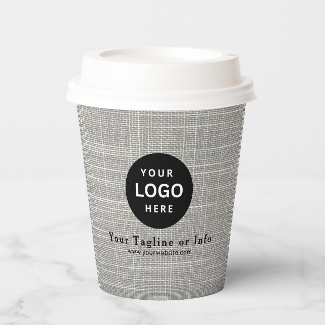 Gobelet en papier professionnel Logo d'entreprise (Recto)
