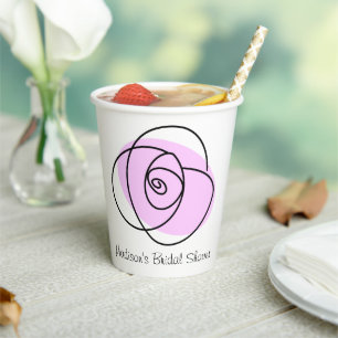 Gobelet en papier Rose Lilas pour Baby Shower