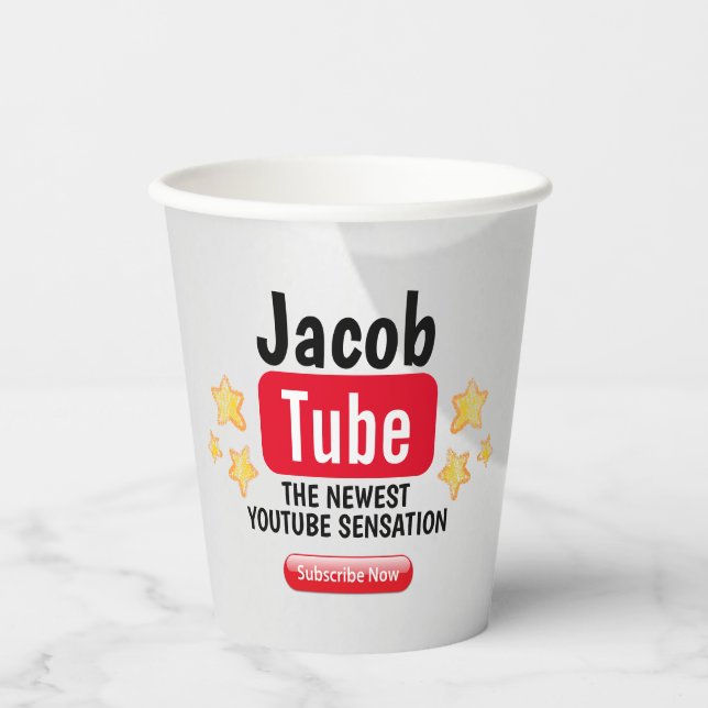Gobelet en papier Tube Anniversaire (Recto)
