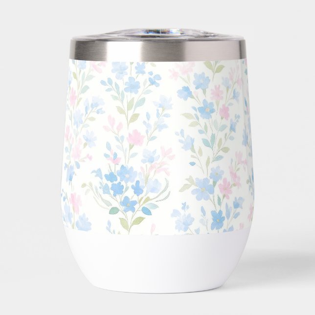 Gobelet Thermique Vin Floral Pastel (Avant)