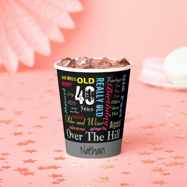 Gobelets En Papier 00e anniversaire - Personnaliser (Insitu)
