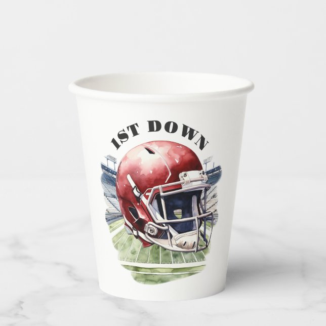 Gobelets En Papier 1er anniversaire de football (Recto)