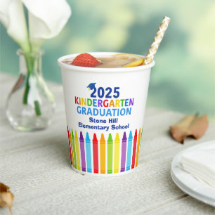 Gobelets En Papier 2025 Jardin d'enfants Graduation sur mesure École